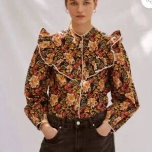 Sonmer Dorothy Blouse Navy Fall Floral